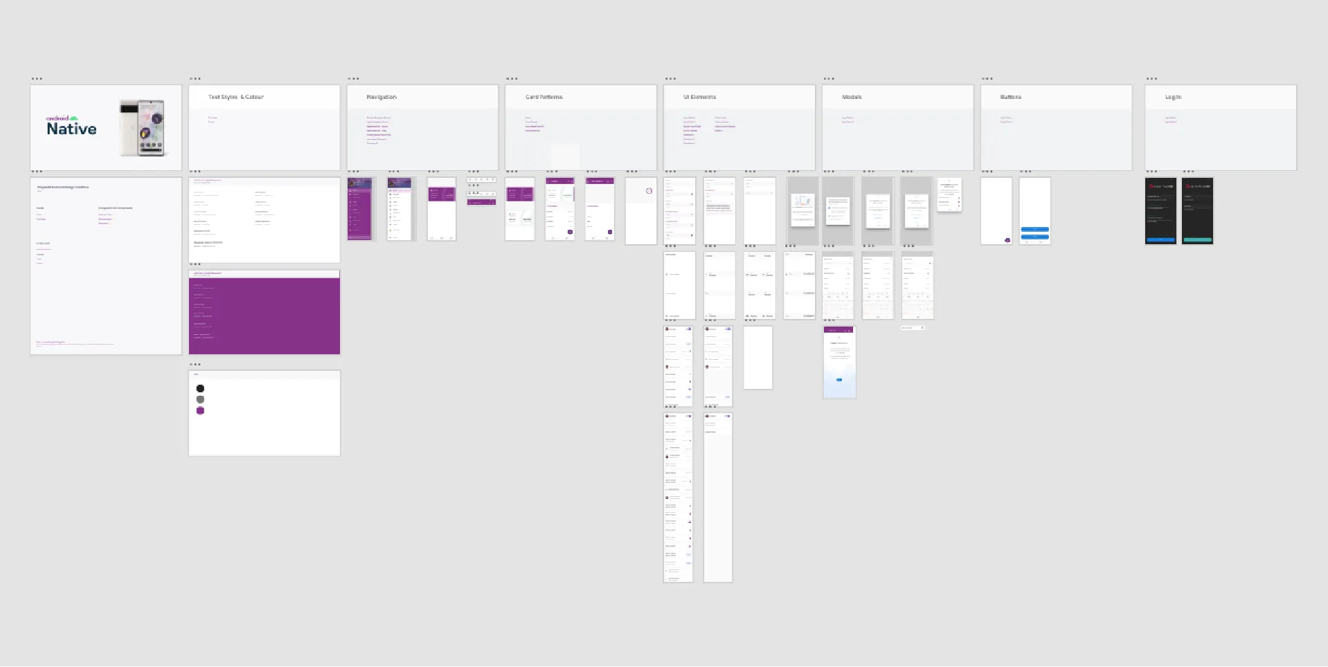 Native app design system example